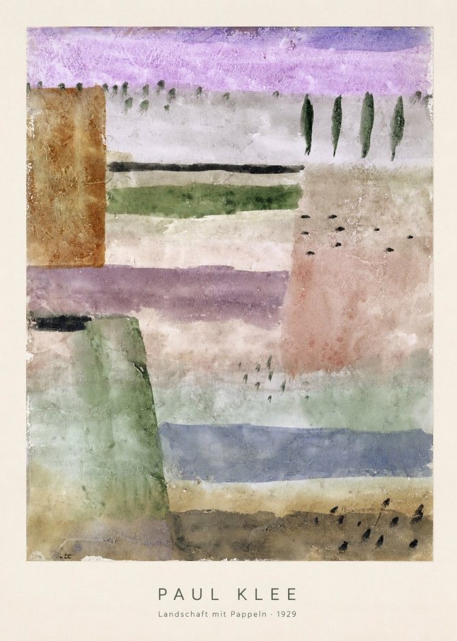 Paul Klee Landschaft Mit Pappeln No6 - Plakat