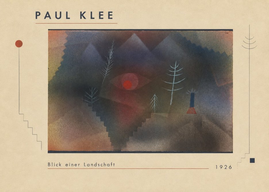 Paul Klee Blick Einer Landschaft No1 - Plakat