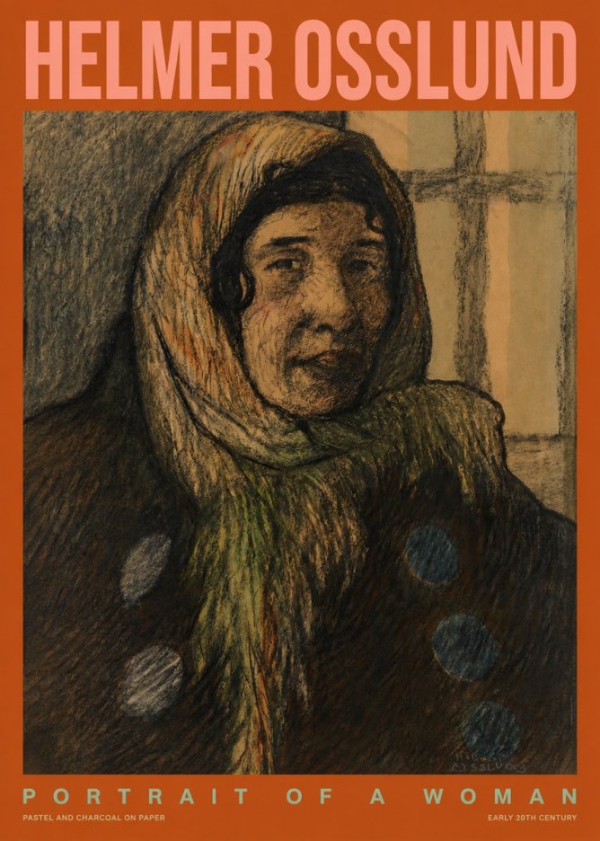 Helmer Osslund Portrait of a Woman No2 - Plakat
