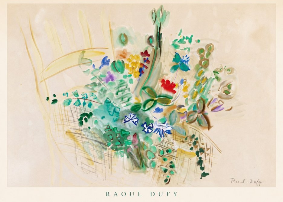 Raoul Dufy Bouquet in a Basket No6 - Plakat