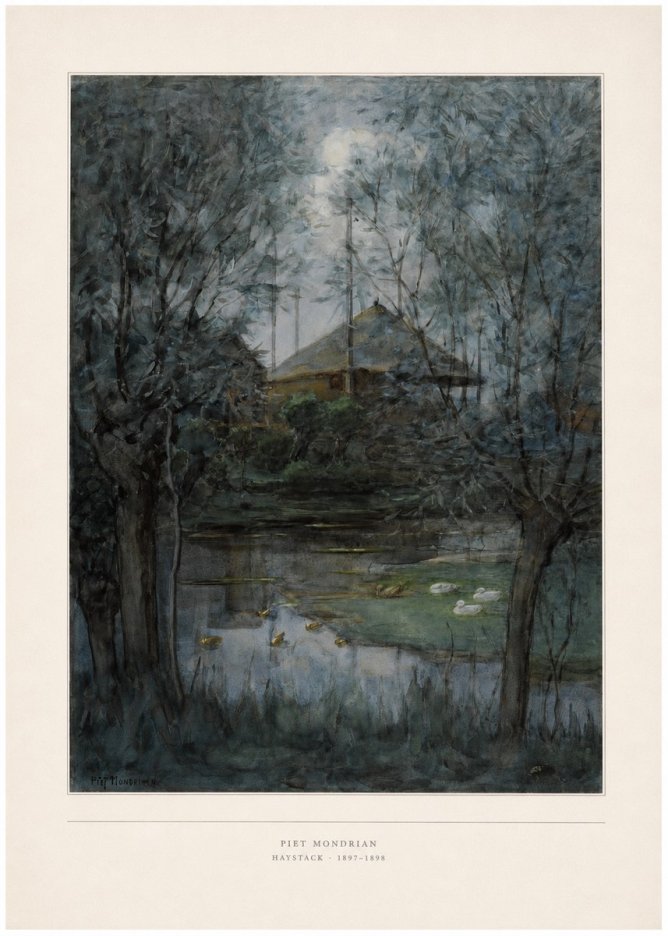 Piet Mondrian Haystack No4 - Plakat