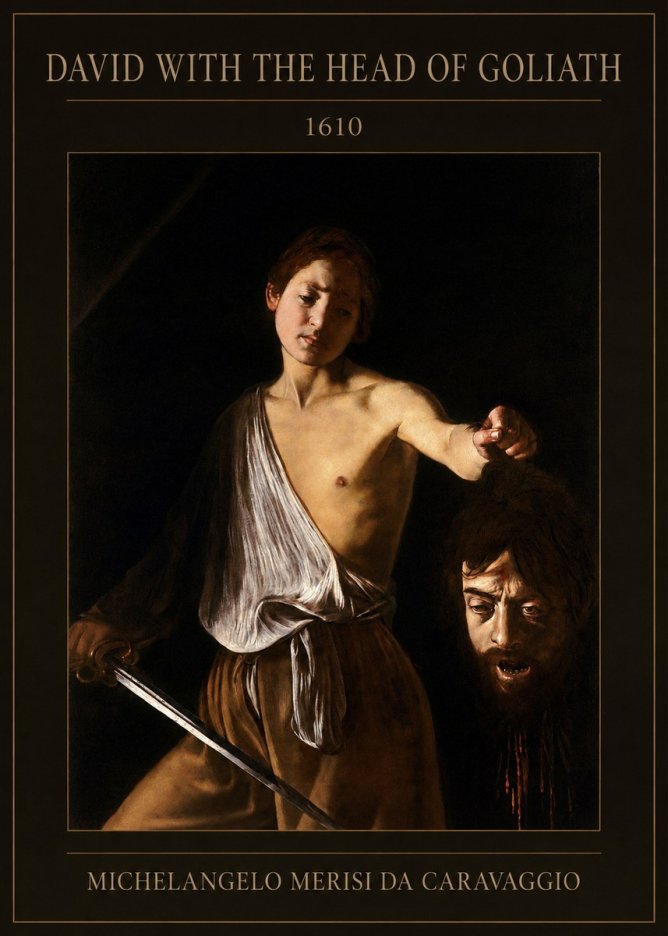 Michelangelo Merisi da Caravaggio David with the Head of Goliath III No1 - Plakat
