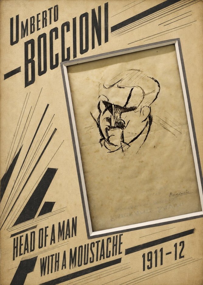 Umberto Boccioni Head of a Man with a Moustache No2 - Plakat