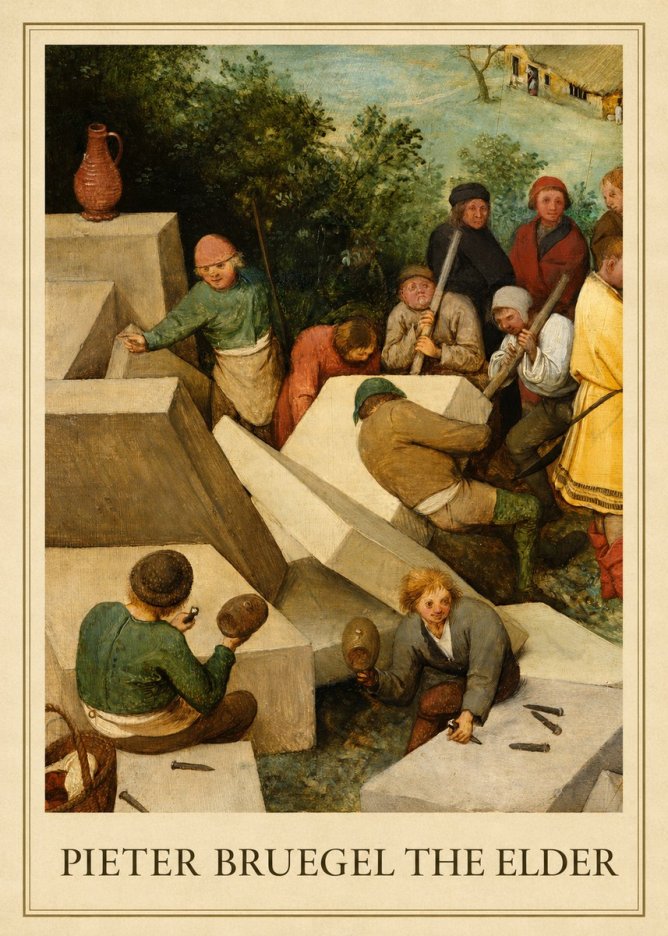 Pieter Bruegel The Tower of Babel V No1 - Plakat