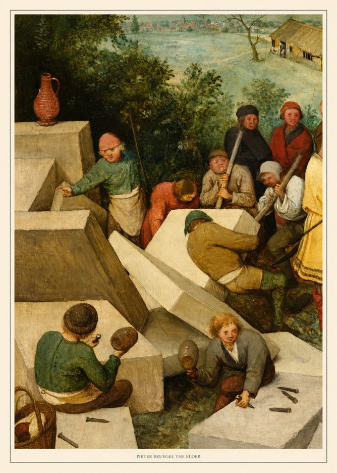 Pieter Bruegel The Tower of Babel V No6 - Plakat