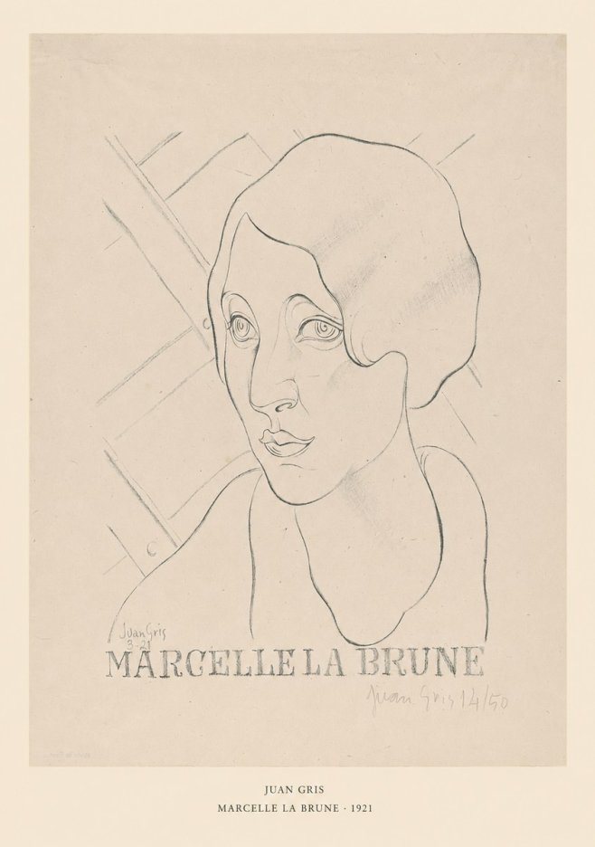 Juan Gris Marcelle La Brune II No6 - Plakat