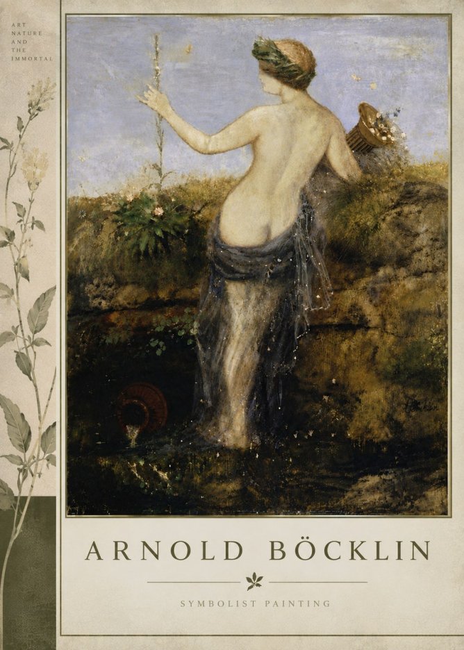 Arnold Böcklin Nymph in a Spring Forest No5 - Plakat