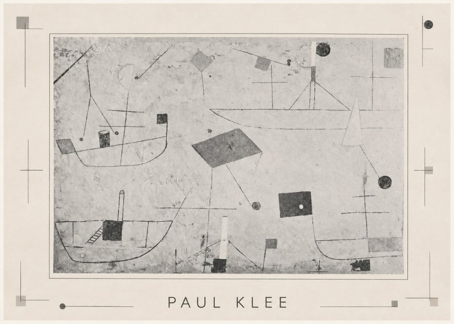 Paul Klee Seascape with Boats No3 - Plakat