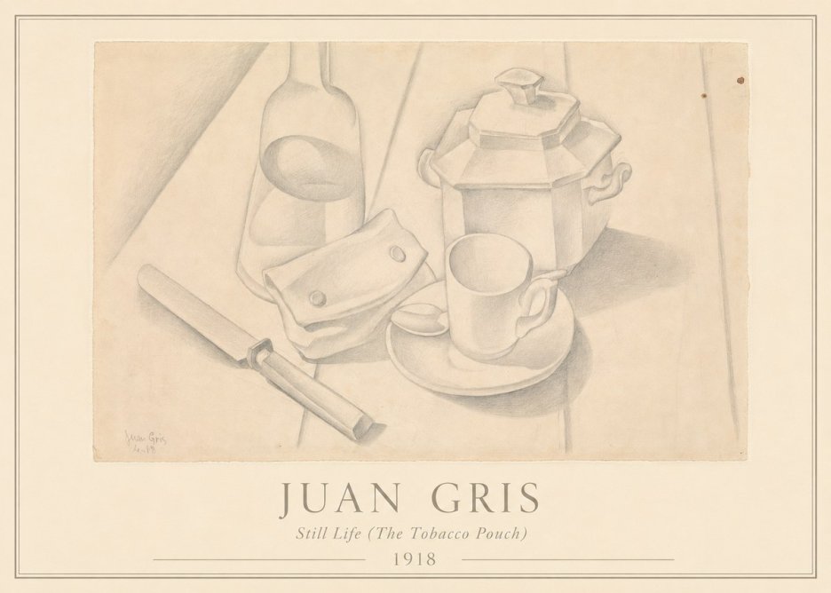 Juan Gris Still Life (the Tobacco Pouch) No3 - Plakat