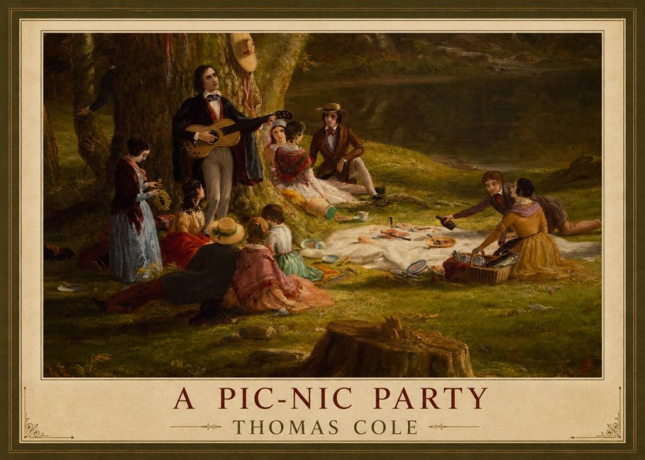 Thomas Cole A Pic-nic Party No2 - Plakat