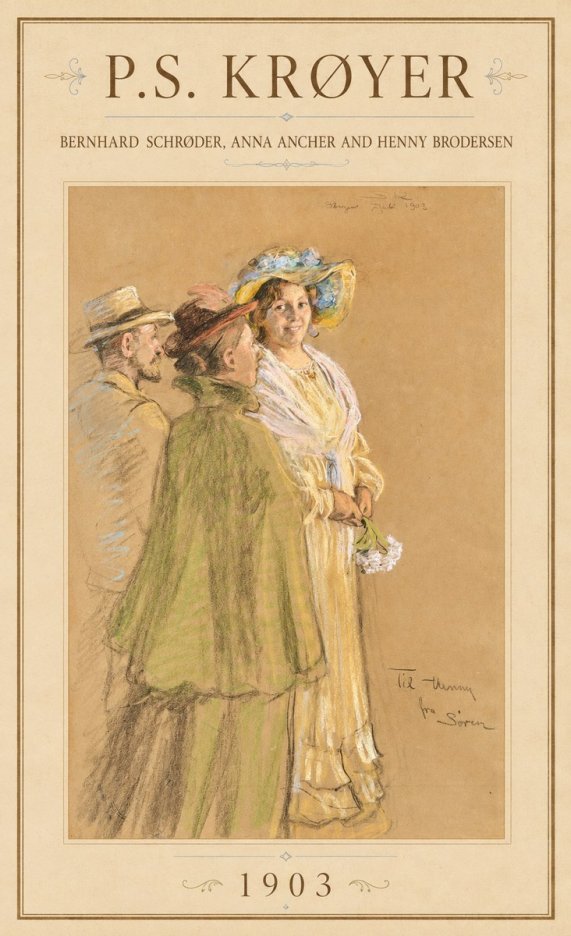 P.S. Krøyer Bernhard Schrøder, Anna Ancher and Henny Brodersen No1 - Plakat