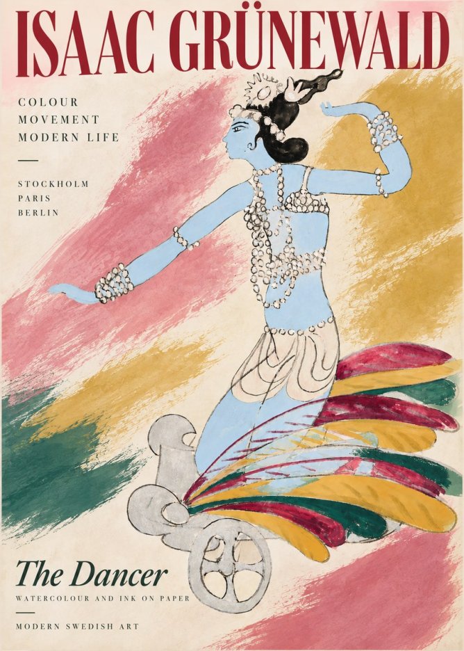 Isaac Grünewald Dancer on a Chariot No4 - Plakat