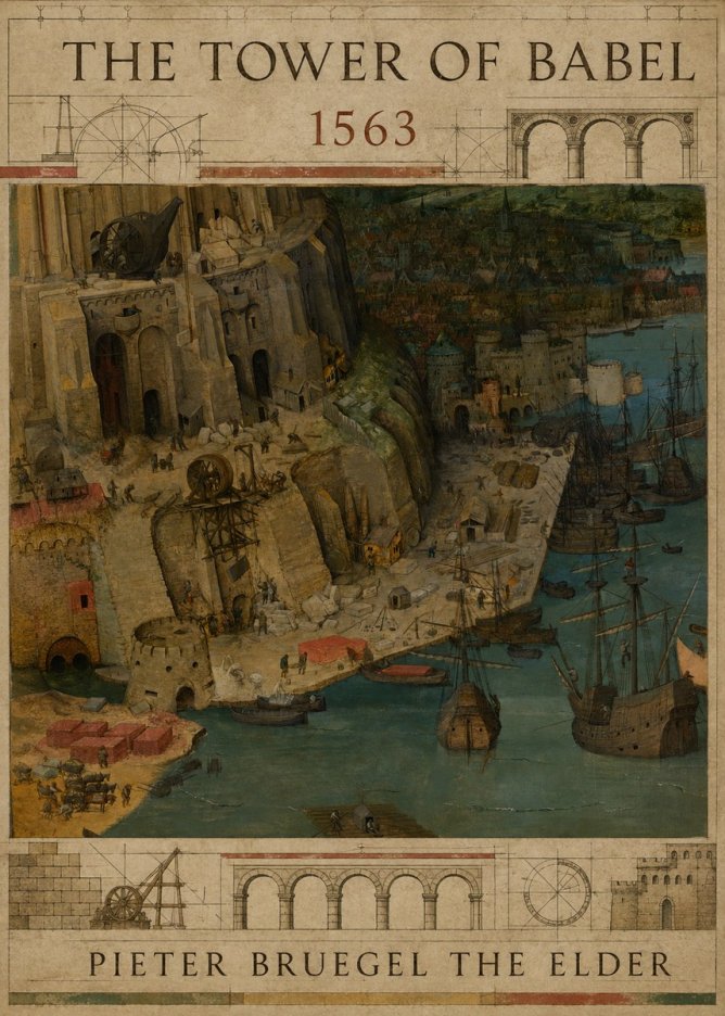 Pieter Bruegel The Tower of Babel VI No2 - Plakat