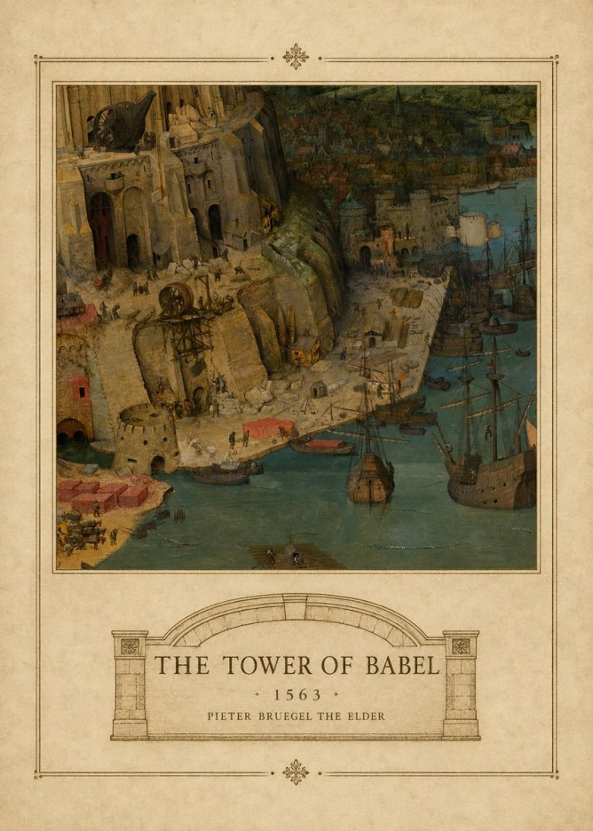 Pieter Bruegel The Tower of Babel VI No4 - Plakat