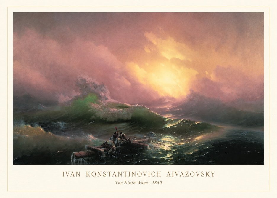 Ivan Konstantinovich Aivazovsky The Ninth Wave II No3 - Plakat