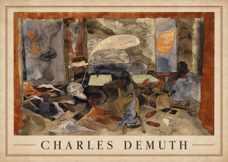 Charles Demuth The Death of Countess Geschwitz No2 - Plakat