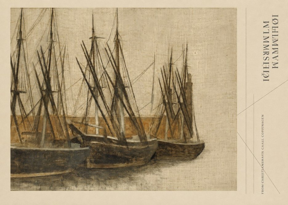Vilhelm Hammershøi From Christianshavn's Canal, Copenhagen No2 - Plakat