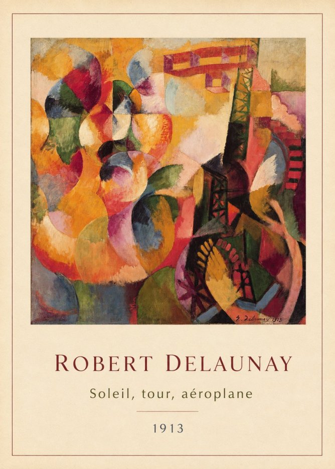 Robert Delaunay Soleil, Tour, Aéroplane No4 - Plakat