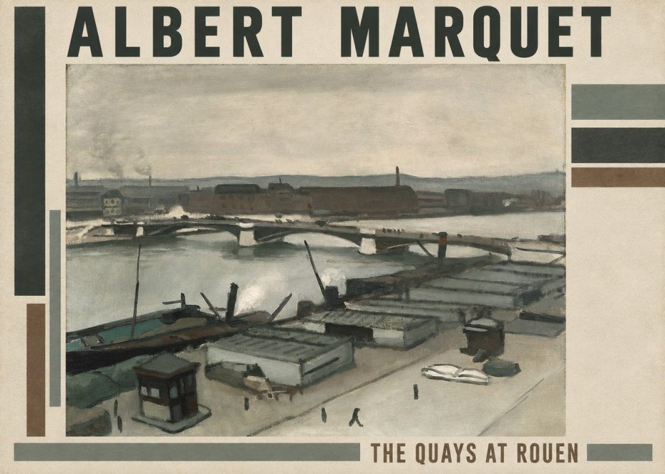 Albert Marquet The Quays at Rouen No2 - Plakat