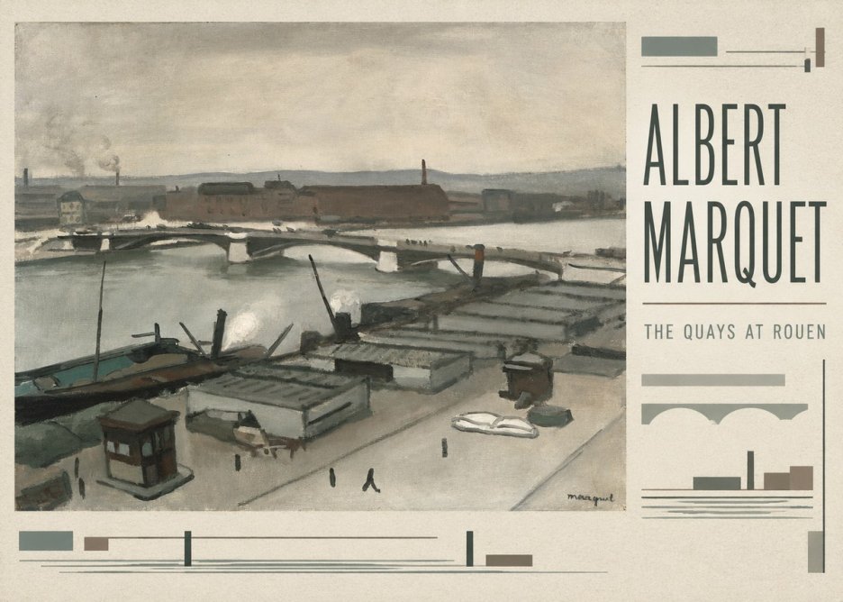 Albert Marquet The Quays at Rouen No3 - Plakat