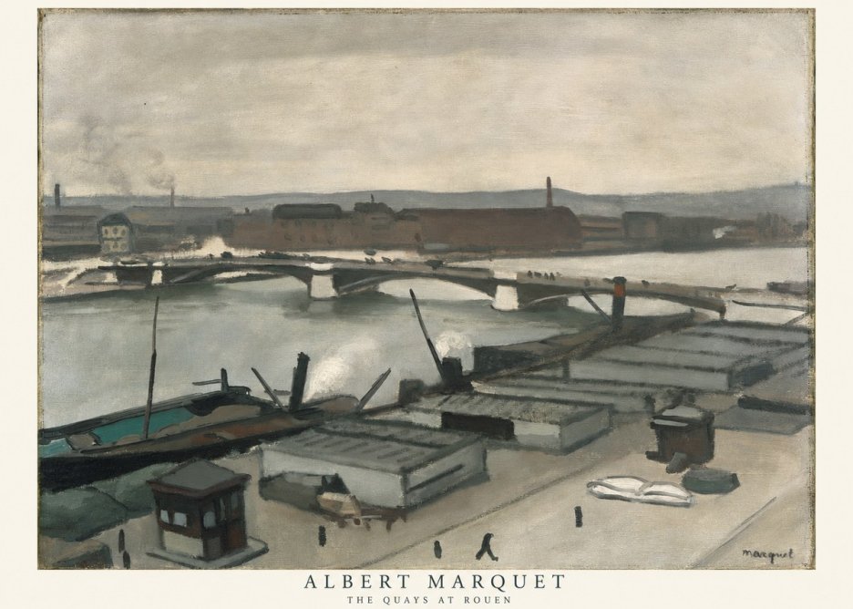 Albert Marquet The Quays at Rouen No6 - Plakat