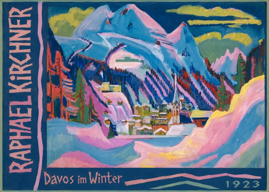 Raphael Kirchner Davos Im Winter No2 - Plakat