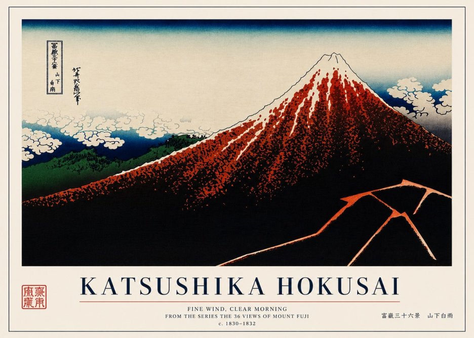 Katsushika Hokusai Fine Wind, Clear Morning No7 - Plakat