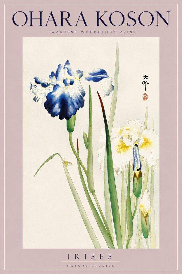Ohara Koson Irises II No6 - Plakat