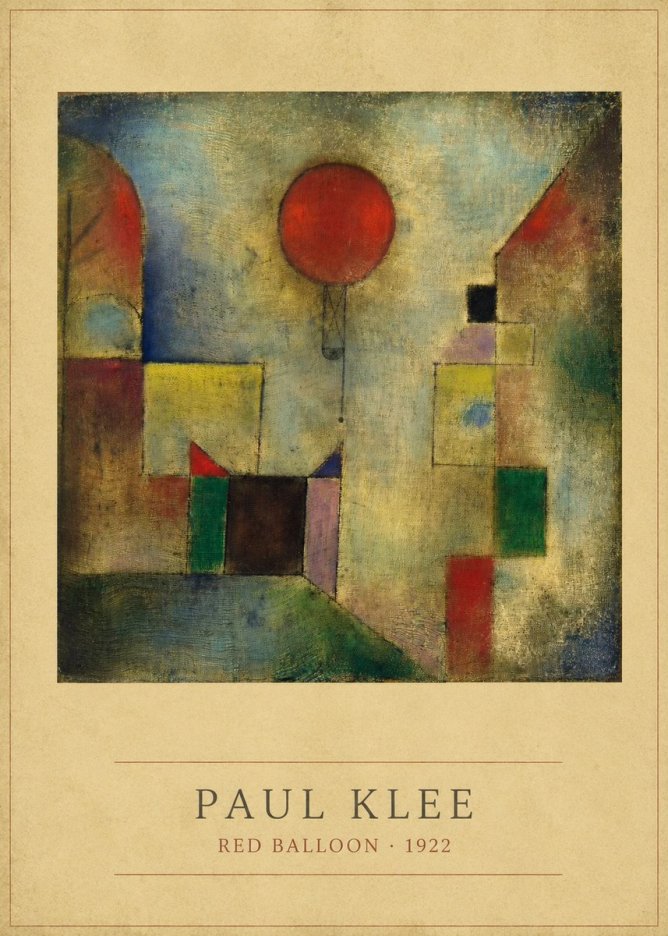 Paul Klee Red Balloon No3 - Plakat