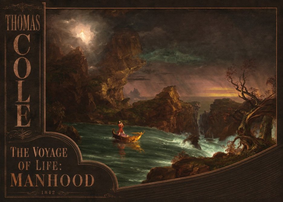 Thomas Cole The Voyage of Life: Manhood I No2 - Plakat