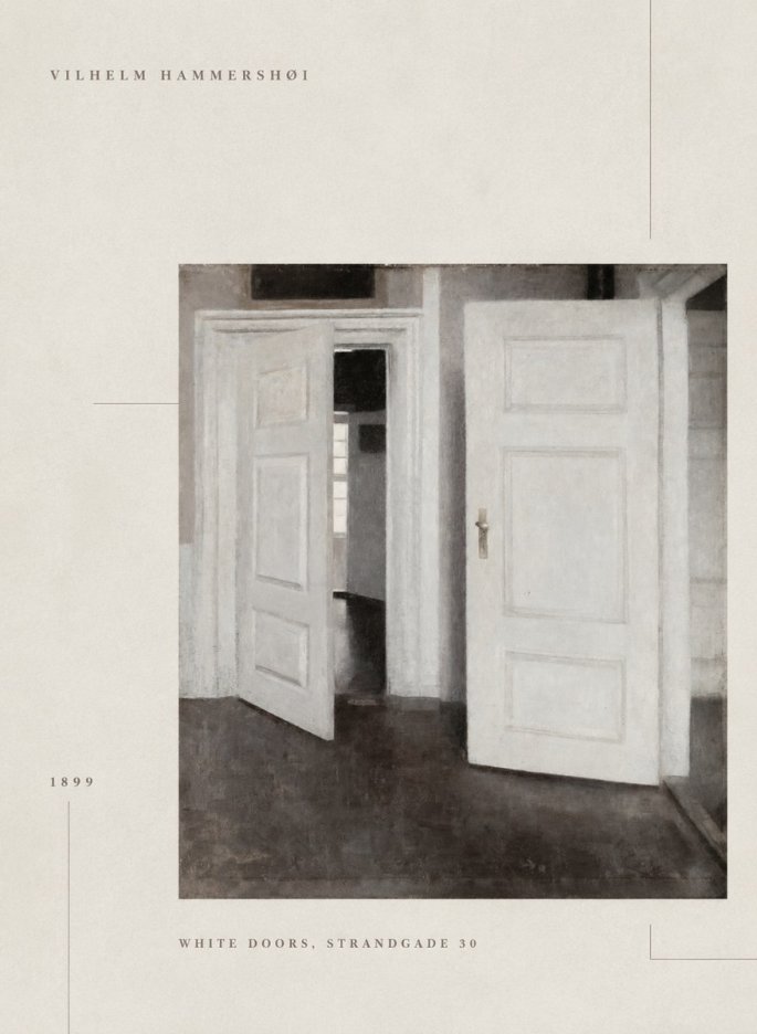 Vilhelm Hammershøi White Doors, Strandgade 30 No6 - Plakat
