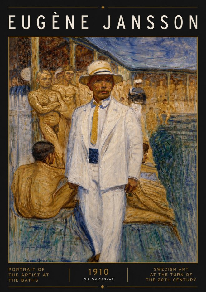 Eugène Jansson Portrait of the Artist at the Baths No5 - Plakat
