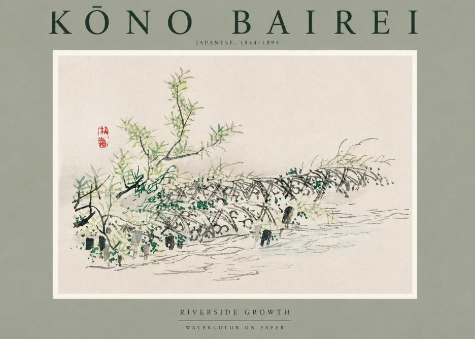 Kōno Bairei Riverside Growth No2 - Plakat