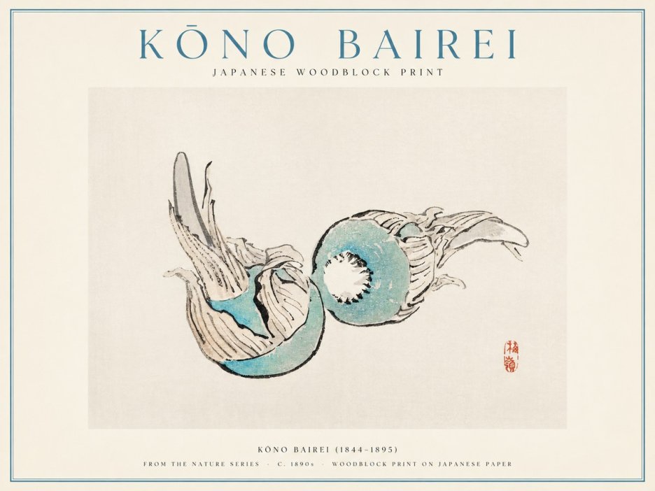 Kōno Bairei Abstract Botanical Forms No1 - Plakat