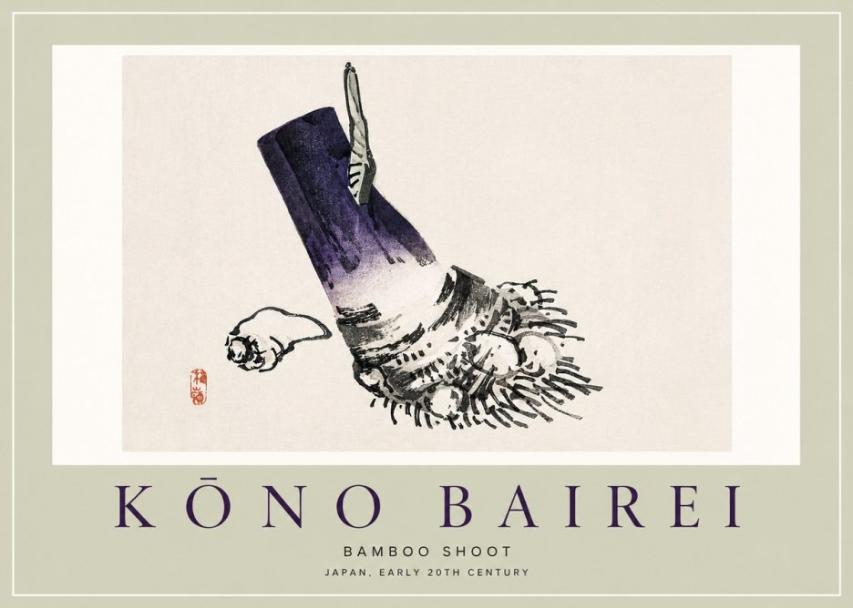 Kōno Bairei Bamboo Shoot No2 - Plakat