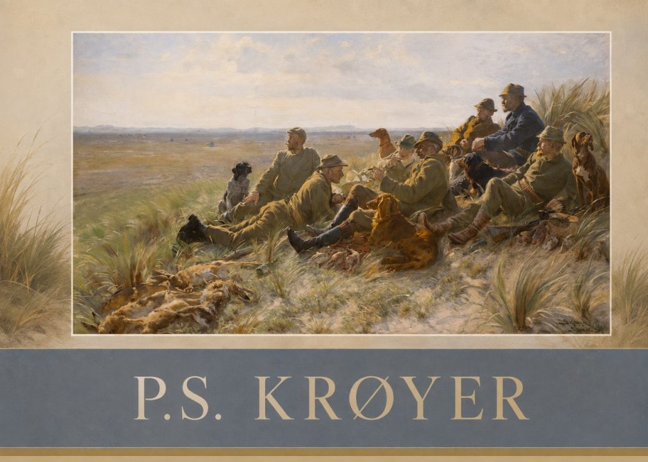 P.S. Krøyer Hare-hunting in the Dunes No2 - Plakat