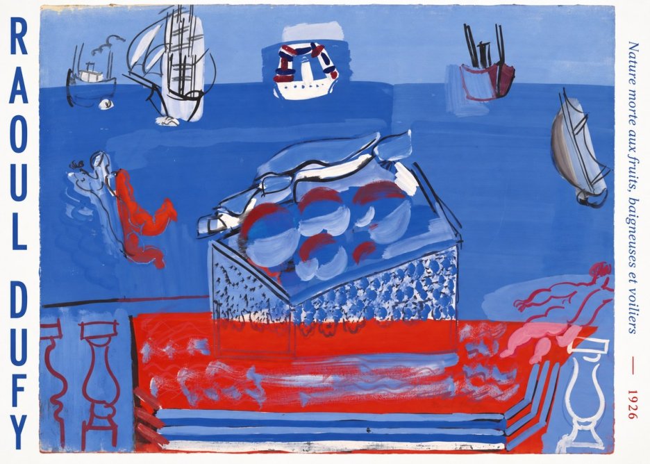 Raoul Dufy Nature Morte Aux Fruits, Baigneuses Et Voiliers No6 - Plakat