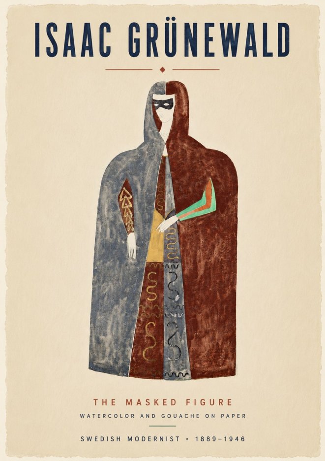 Isaac Grünewald The Masked Figure No6 - Plakat