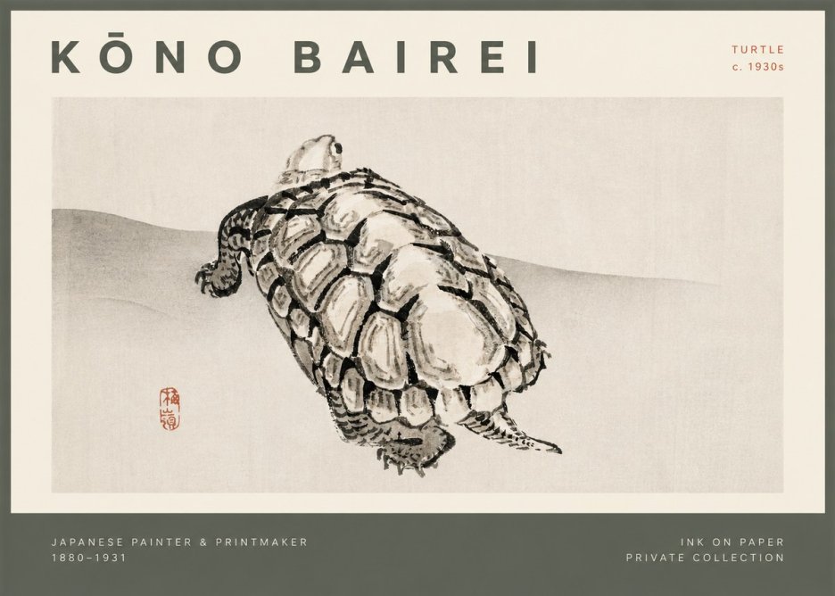 Kōno Bairei Turtle No2 - Plakat