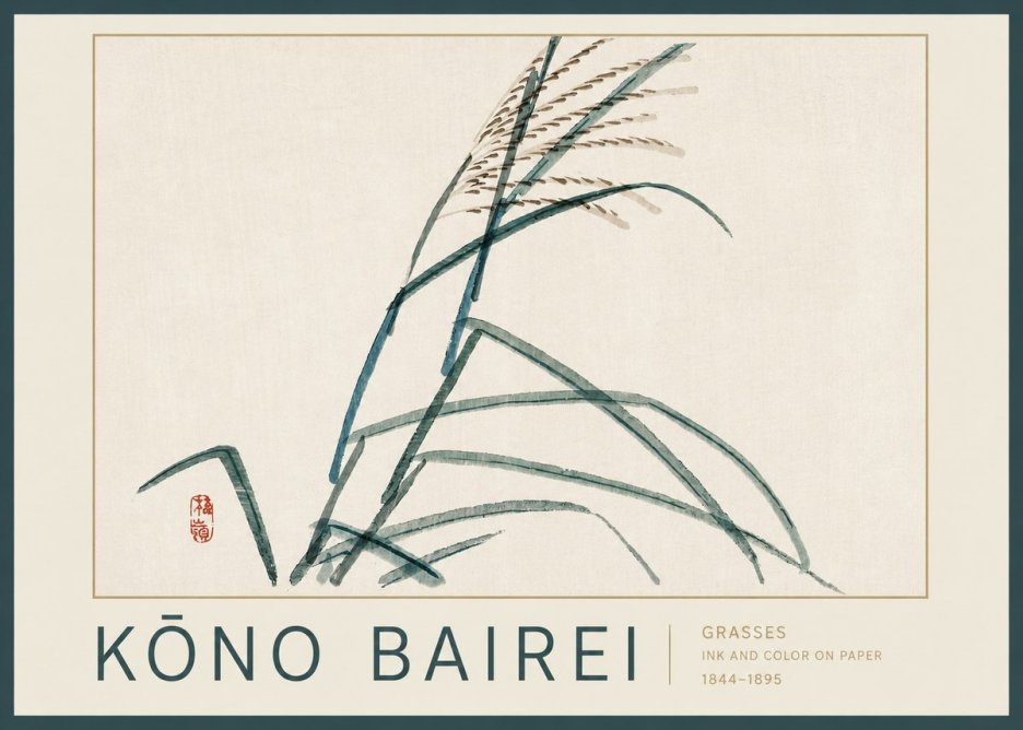 Kōno Bairei Grasses No2 - Plakat