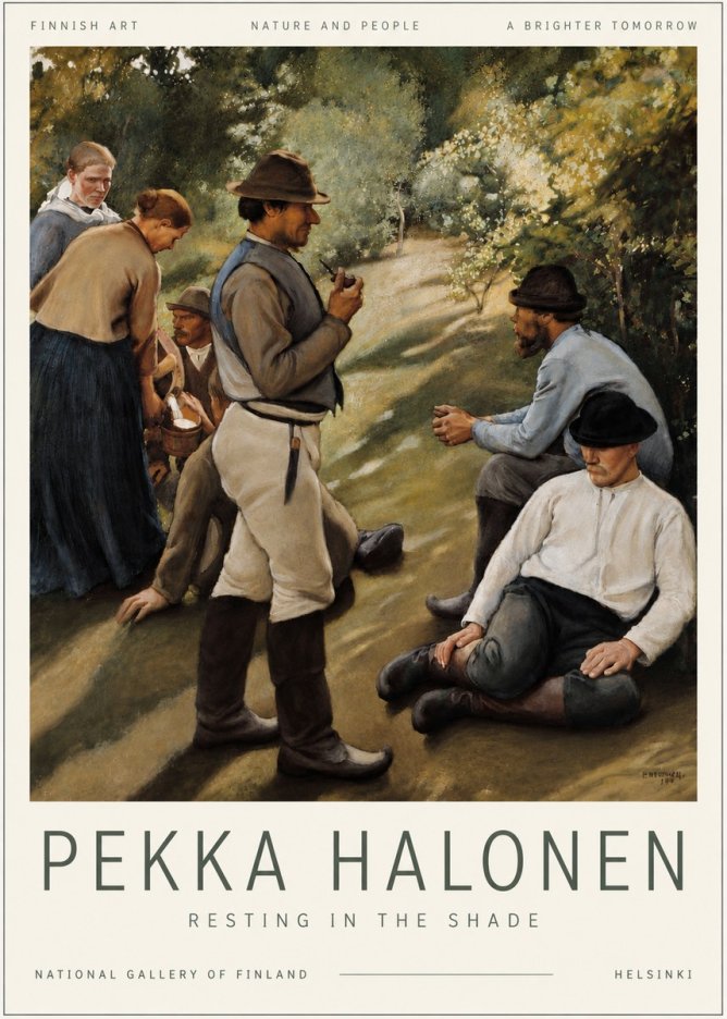 Pekka Halonen Resting in the Shade No6 - Plakat