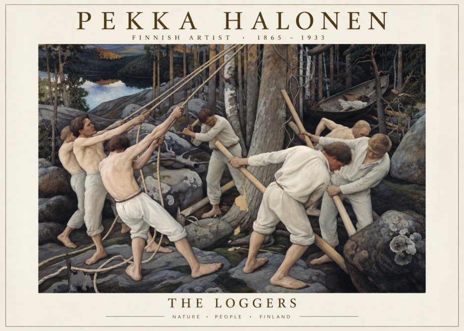 Pekka Halonen The Loggers No1 - Plakat
