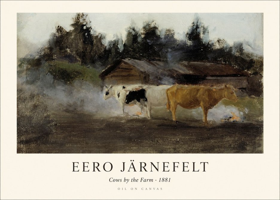 Eero Järnefelt Cows by the Farm · 1881 No1 - Plakat