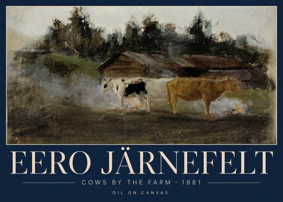 Eero Järnefelt Cows by the Farm · 1881 No5 - Plakat