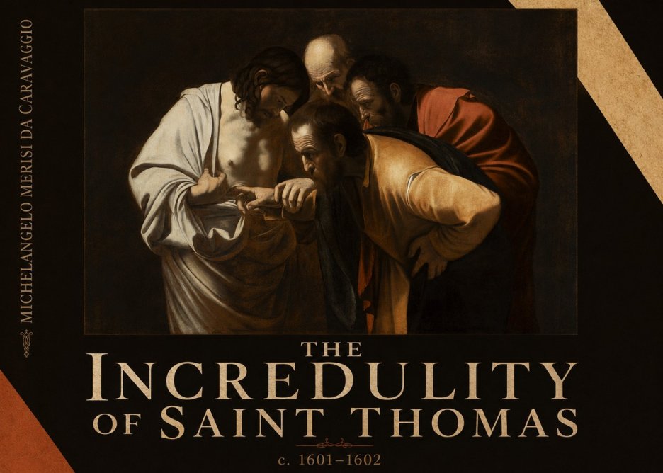 Michelangelo Merisi da Caravaggio The Incredulity of Saint Thomas III No6 - Plakat