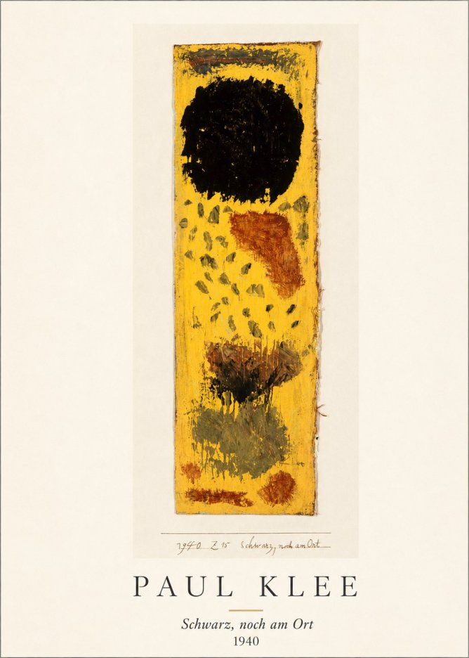 Paul Klee Schwarz, Noch Am Ort No3 - Plakat