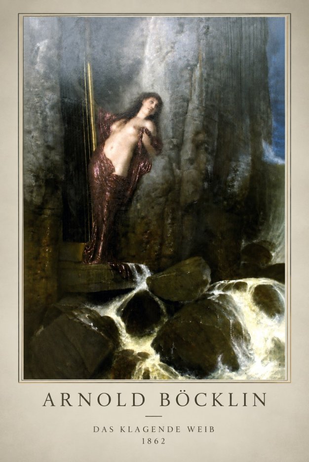 Arnold Böcklin Das Klagende Weib No3 - Plakat