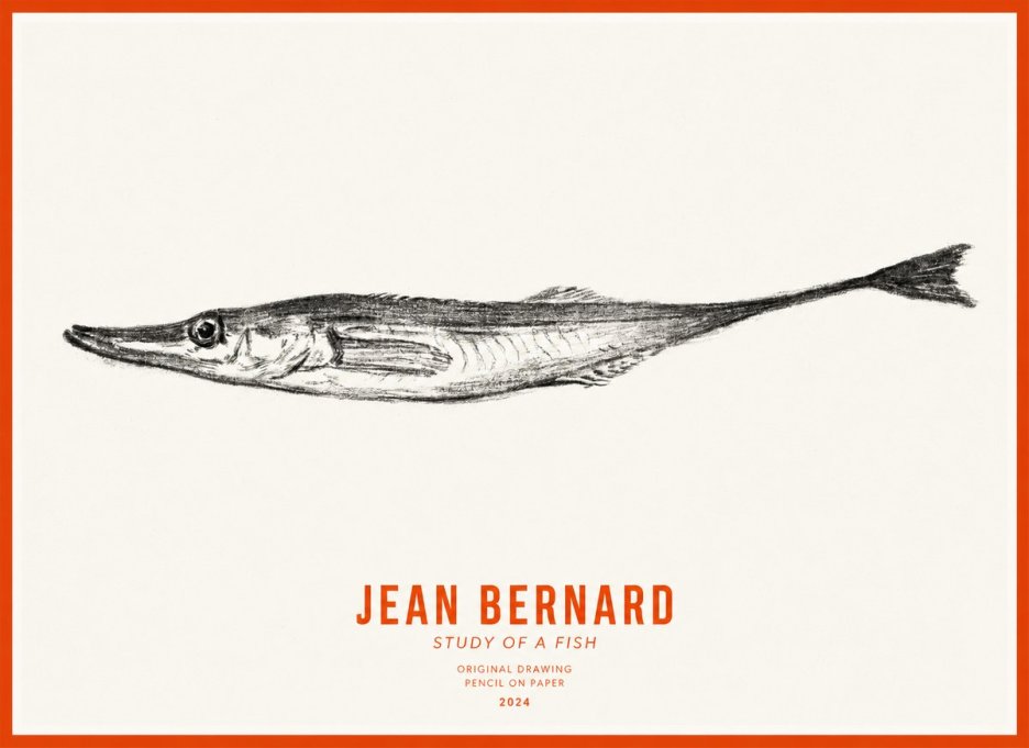 Jean Bernard Study of a Fish I No3 - Plakat
