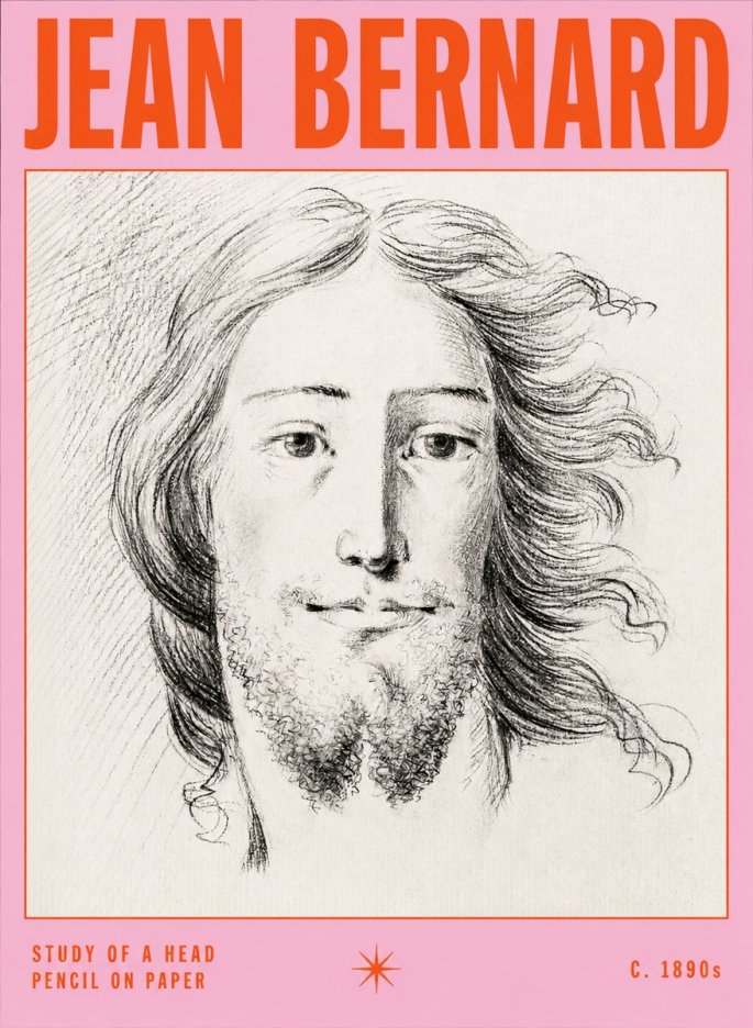 Jean Bernard Study of a Head No2 - Plakat