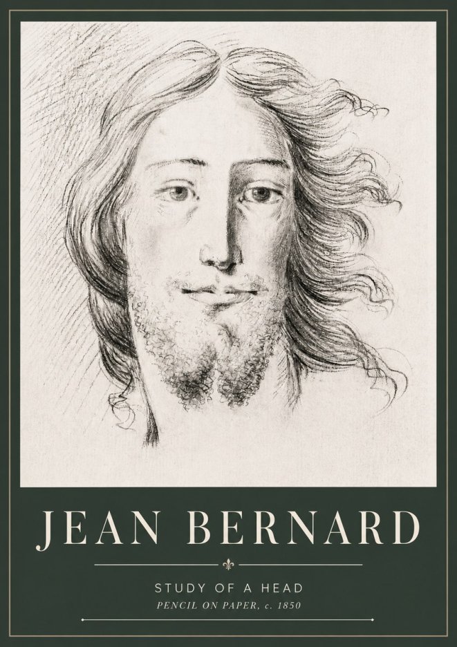 Jean Bernard Study of a Head No6 - Plakat